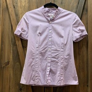 J. Crew Lavender Oxford Top